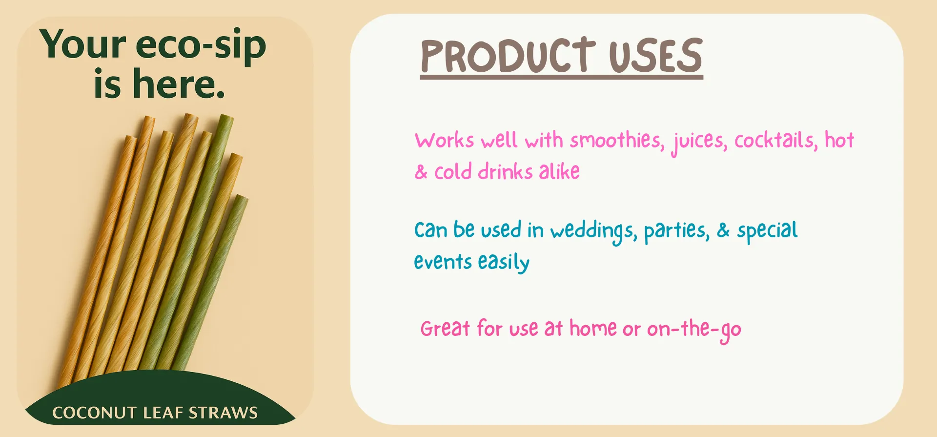 Coconut Leaf Straws